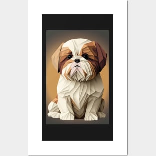 Super Cute Shih Tzu Portrait Posters and Art